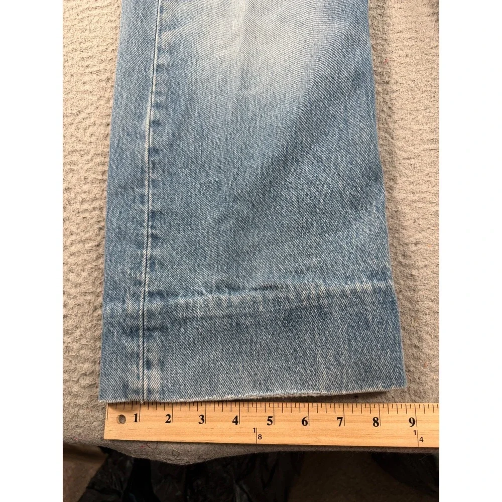 Levi's 501 Jeans Men's 42x28 Blue Denim Pocket Distressed High Rise Straight Leg